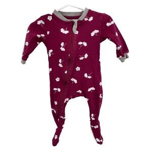 Zippy Jamz Footed Baby Sleeper Pajamas Size 3-6 Months Cotton Berry Bliss Purple